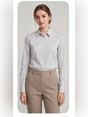 NWT Aspesi Light Gray Button-Up‎ Shirt Sz 40
